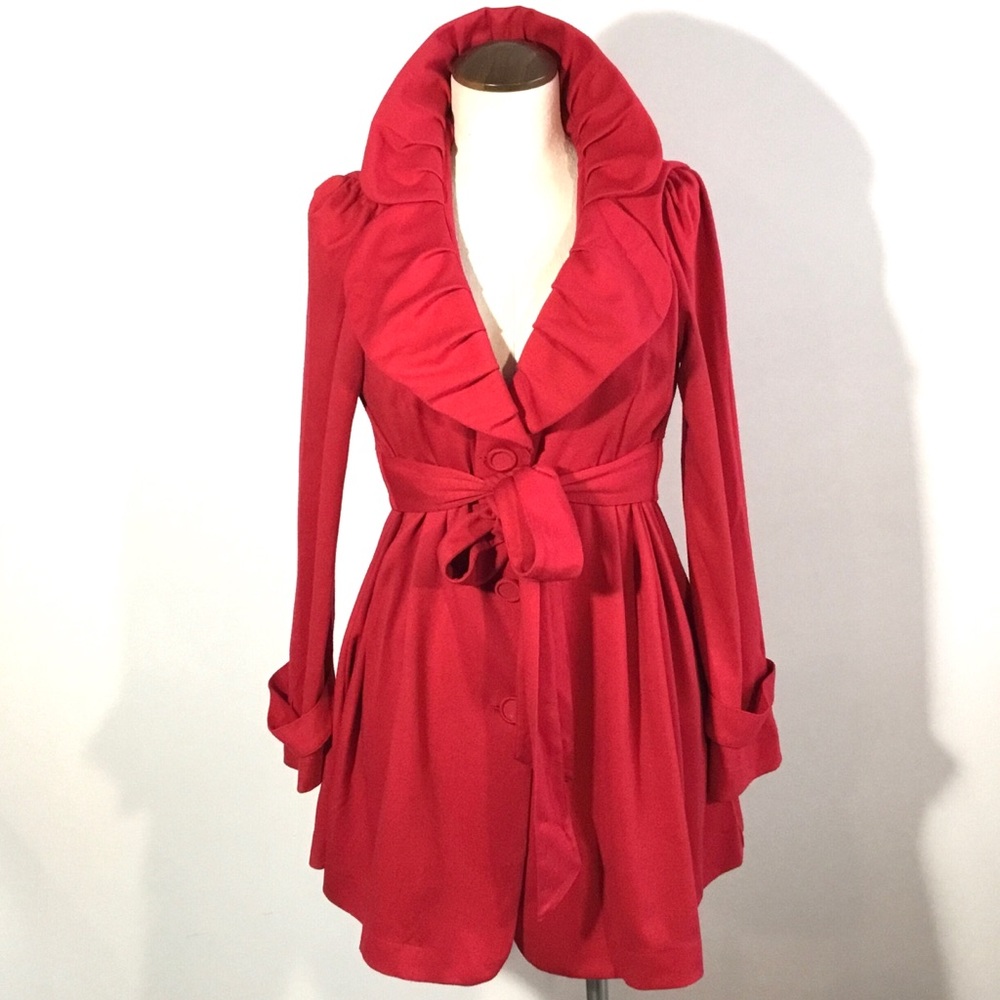 Red Romantic Jacket by Fever - size L